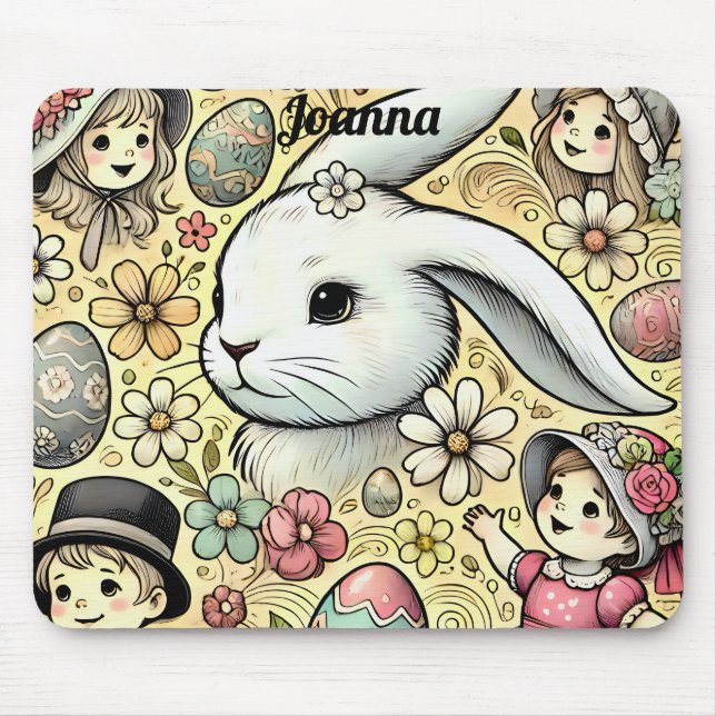 Tapis De Souris JOANNA ~ Pâques Vintages ~ (Devant)