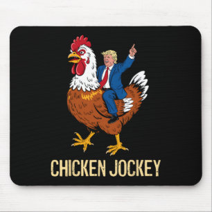 Tapis De Souris Jockey de poulet Trump Mème amusant 6