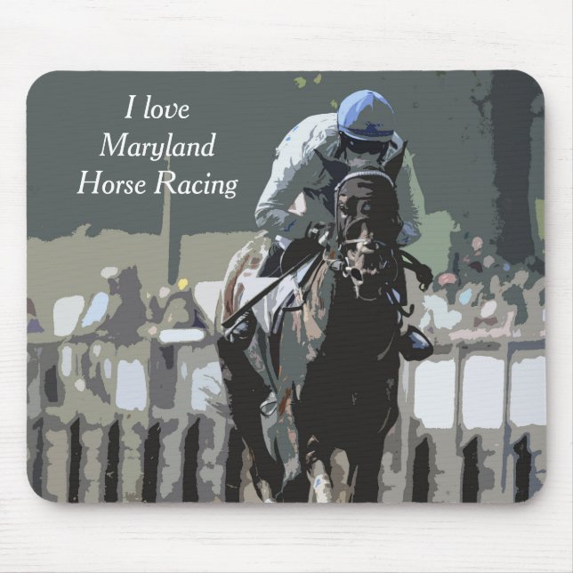 Tapis de souris Jockey en bleu (Devant)