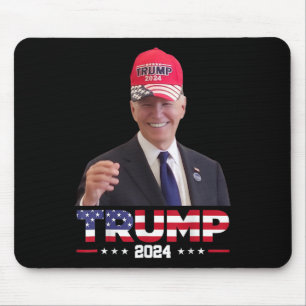 Tapis De Souris Joe Biden Portant Un Casquette Trump 1