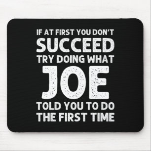Tapis De Souris Joe Nom Cadeau Personnalisé Anniversaire Funny Chr