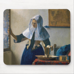 Tapis De Souris Johannes Vermeer - Femme avec un lanceur d'eau