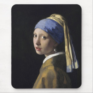 Tapis De Souris Johannes Vermeer - Fille avec une oreille perle