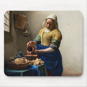 Tapis De Souris Johannes Vermeer - La Milkmaid