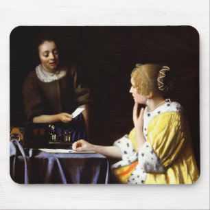 Tapis De Souris Johannes Vermeer - Maîtresse et domestique
