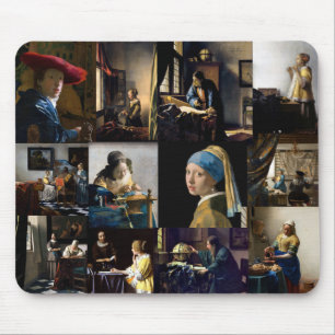 Tapis De Souris Johannes Vermeer - Patchwork de chefs-d'oeuvre