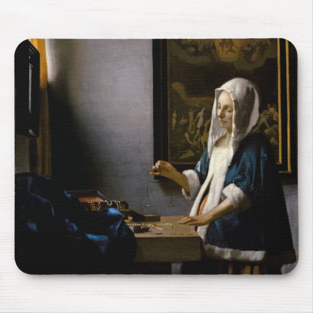 Tapis De Souris Johannes Vermeer - Woman Holding a Balance (Devant)