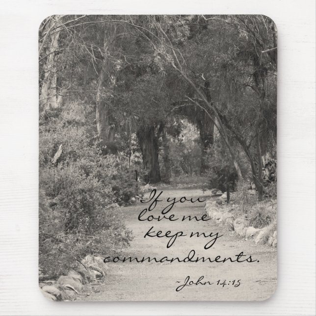 Tapis De Souris John 14:15 chemin photo (Devant)