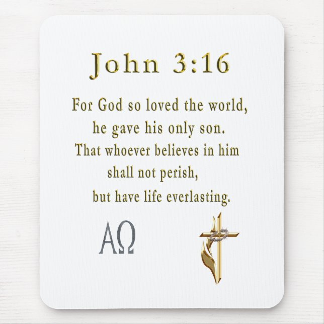 Tapis De Souris John 3:16 (Devant)