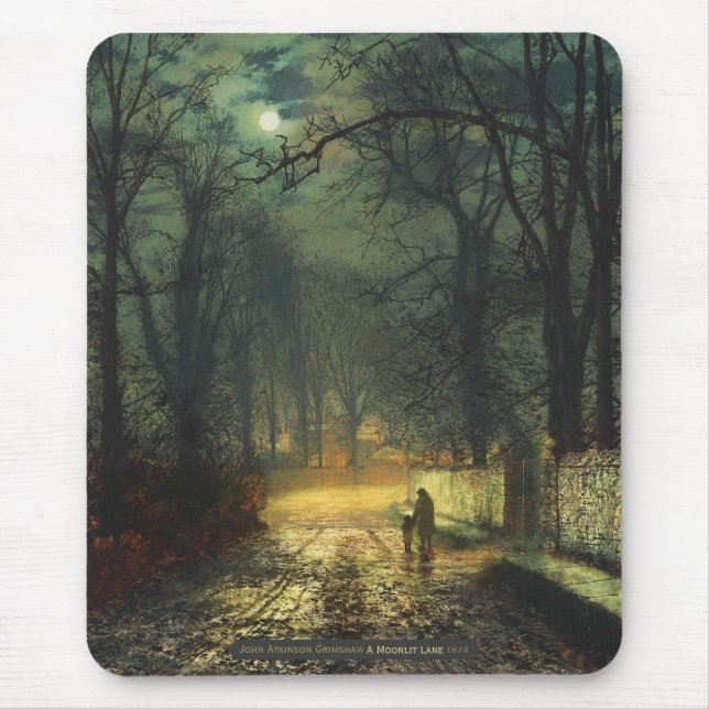 Tapis De Souris John Atkinson Grimshaw Voie lune 1874 CC0230 (Devant)