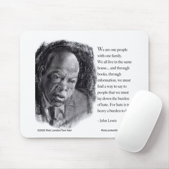 Tapis De Souris John Lewis & Citation Portrait Beau  (Avec souris)