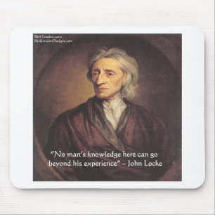 Tapis De Souris John Locke Citation sur les connaissances et l'exp