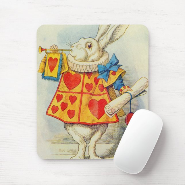Tapis De Souris John Tenniel | Le lapin blanc (Avec souris)