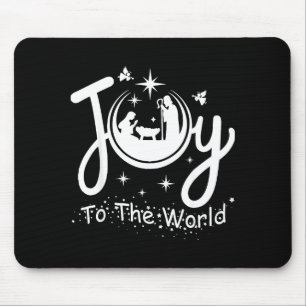 Tapis De Souris Joie au monde Jésus Noël Scène de la Nativité Fa