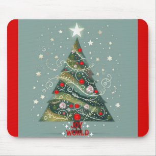 Tapis De Souris Joie au monde sapin de Noël