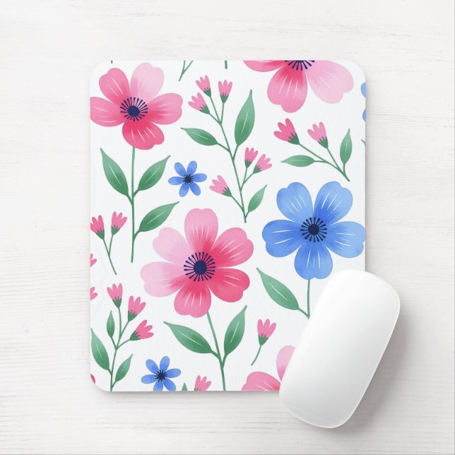 Tapis De Souris Joie de Fleur d'Eau de Rose (Avec souris)