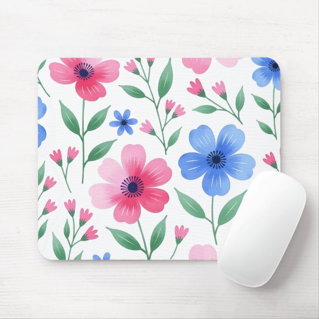 Tapis De Souris Joie de Fleur d'Eau de Rose (Avec souris)