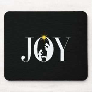 Tapis De Souris Joie de Noël chrétienne Jésus Scène de la Nativité