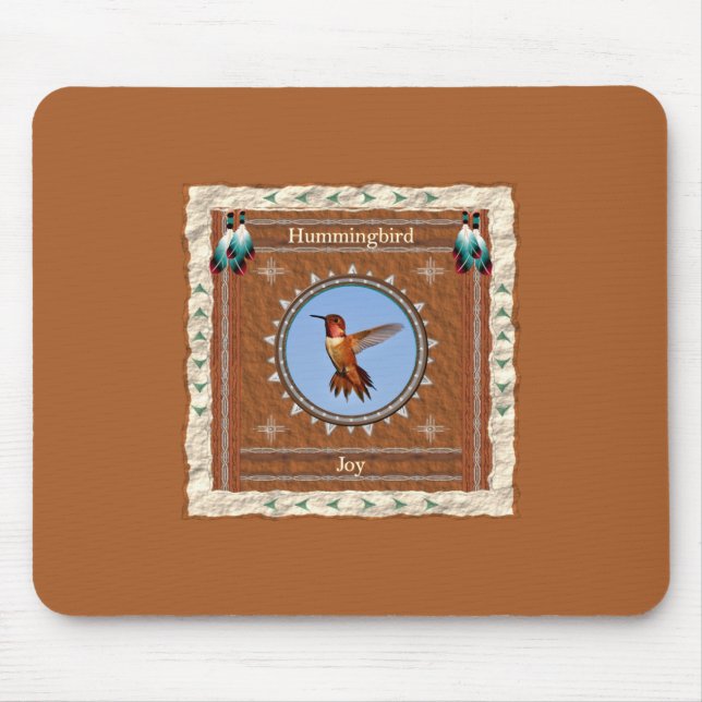 Tapis De Souris Joie d'énergie de colibri (Devant)