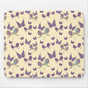 Tapis de souris Joie Papillon en Crème