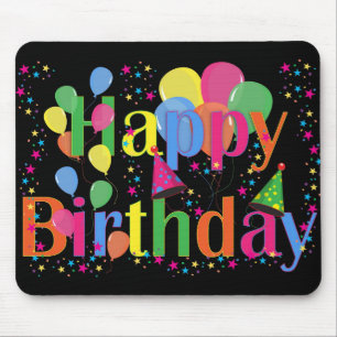Tapis De Souris Joli Anniversaire coloré et simple