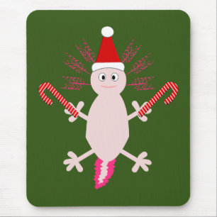 Tapis De Souris Joli Axolotl de Noël