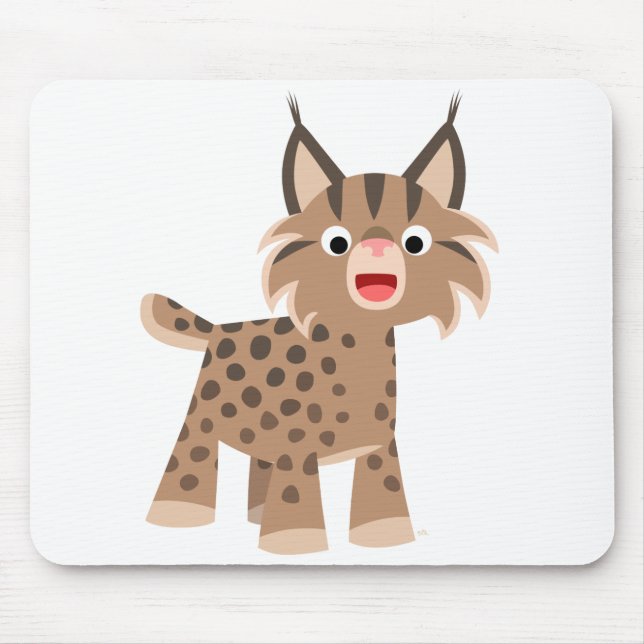 Tapis De Souris Joli Caricature Lynx Mousepad (Devant)