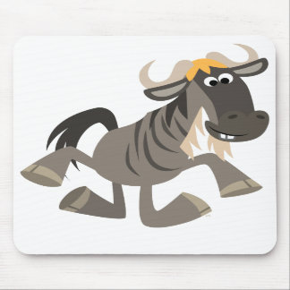 Tapis De Souris Joli Cartoon Tap Danser Wildebeest Mousepad
