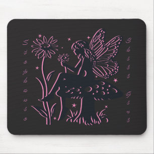 Tapis De Souris Joli champignon fée et fille cool fleur