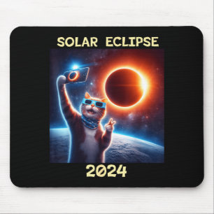 Tapis De Souris Joli Chat d'Éclipse Solaire