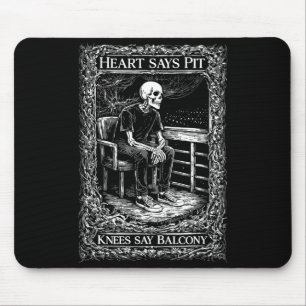 Tapis De Souris Joli cœur dit fosse genoux disent