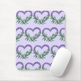 Tapis De Souris Joli cœur floral lavande