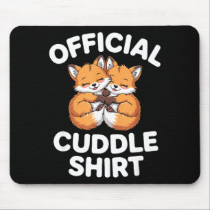 Tapis De Souris Joli Couple de Renards Câlins C'est Mon Câlin