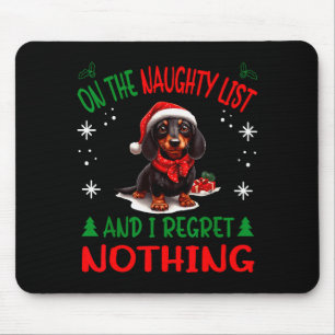 Tapis De Souris Joli Dachshund Wiener Doxie Chien Chien de Noël Su