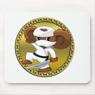Tapis De Souris Joli dessin animé Cheburashka ours avec épée