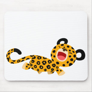 Tapis De Souris Joli dessin facétieux Leopard Mousepad
