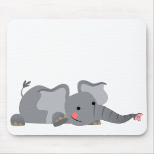 Tapis De Souris Joli dessin Sneaky Elephant Mousepad