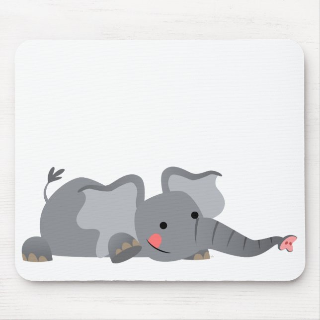 Tapis De Souris Joli dessin Sneaky Elephant Mousepad (Devant)