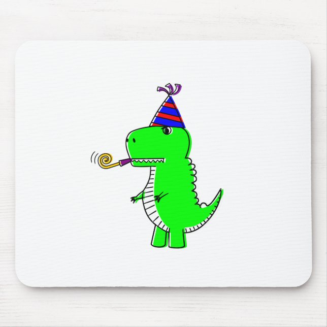 Tapis De Souris Joli Dinosaur d'anniversaire (Devant)