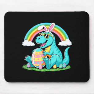 Tapis De Souris Joli dinosaure lapin œuf heureux Pâques T Rex garç