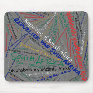 Tapis De Souris Joli drapeau sud-africain couleurs Patriotique