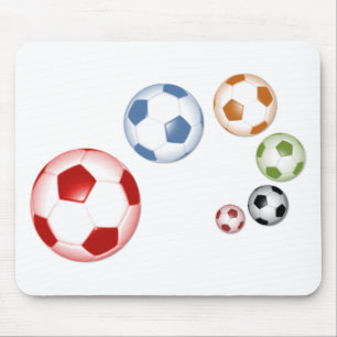 Tapis De Souris Joli ensemble de ballons de football
