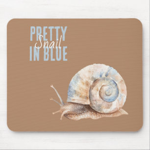 Tapis De Souris Joli escargot bleu