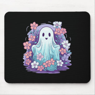 Tapis De Souris Joli Fantôme Avec Fleurs I Enfants Fantôme