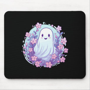 Tapis De Souris Joli Fantôme Avec Fleurs I Enfants Fantôme
