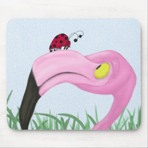Tapis De Souris Joli Flamant rose rose