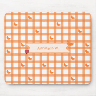 Tapis De Souris Joli Gingham Orange