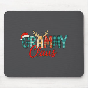 Tapis De Souris Joli Grammy Claus Noël pour grand-mère chapeau de