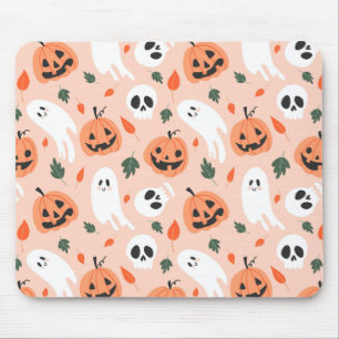 Tapis De Souris Joli Jack-O-Lanterne et Motif fantôme