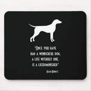 Tapis De Souris Joli jaune vert Dean Koontz citation chien Coque-M